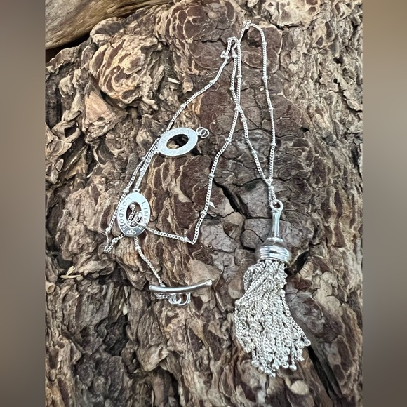 Authentic Links of London Necklace Tassel Chain Balls Bead Ball 18.5” Adjustable - Picture 3 of 16